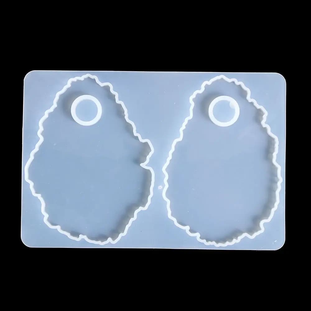 Creazione di gioielli irregolari Vassoio di cristallo epossidico Stampo in silicone Stampi in resina Stampo per colata di tavolozza per trucco
