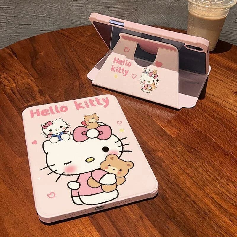 Sanrio Hello Kitty IPad11 Custodia protettiva per tablet Air8/7 Acrilico 9/10 Moda Carino Cartone animato Semplice Pratico Regali per le vacanze Nuovo