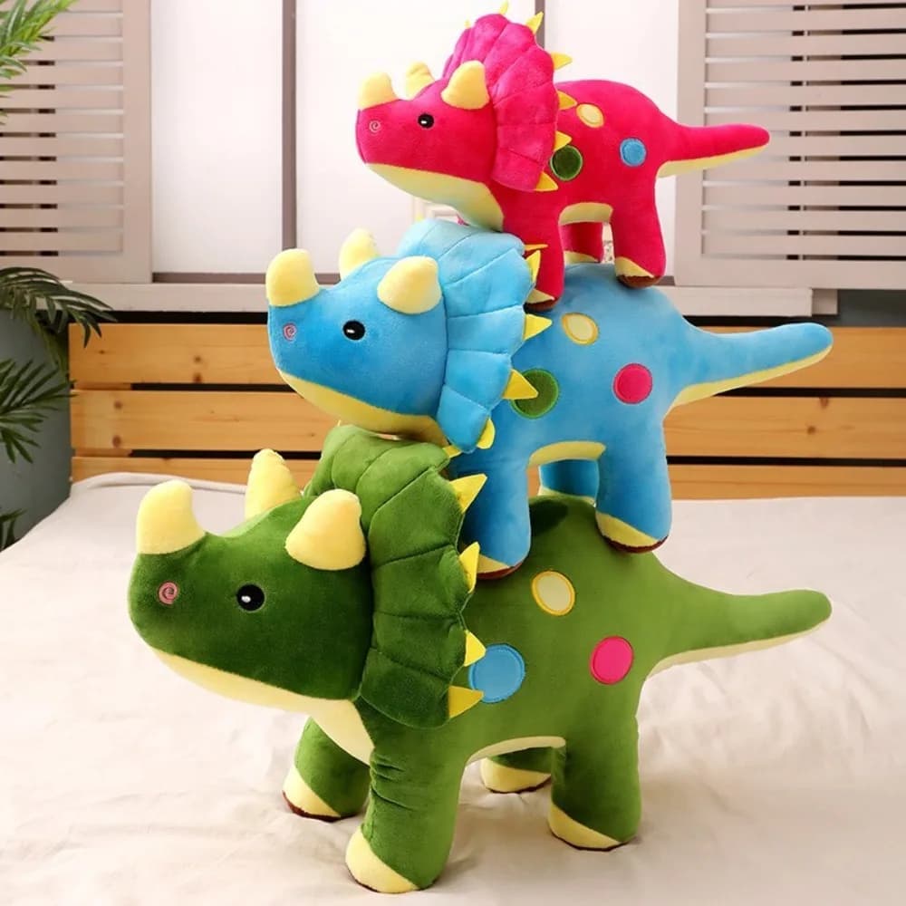 Creativo 40/60 CM Triceratops Peluche Simpatici Grandi Animali di Peluche Bambole Regali Morbidi Bambini Dinosauri Giocattolo Per Bambini farciti e animali di peluche