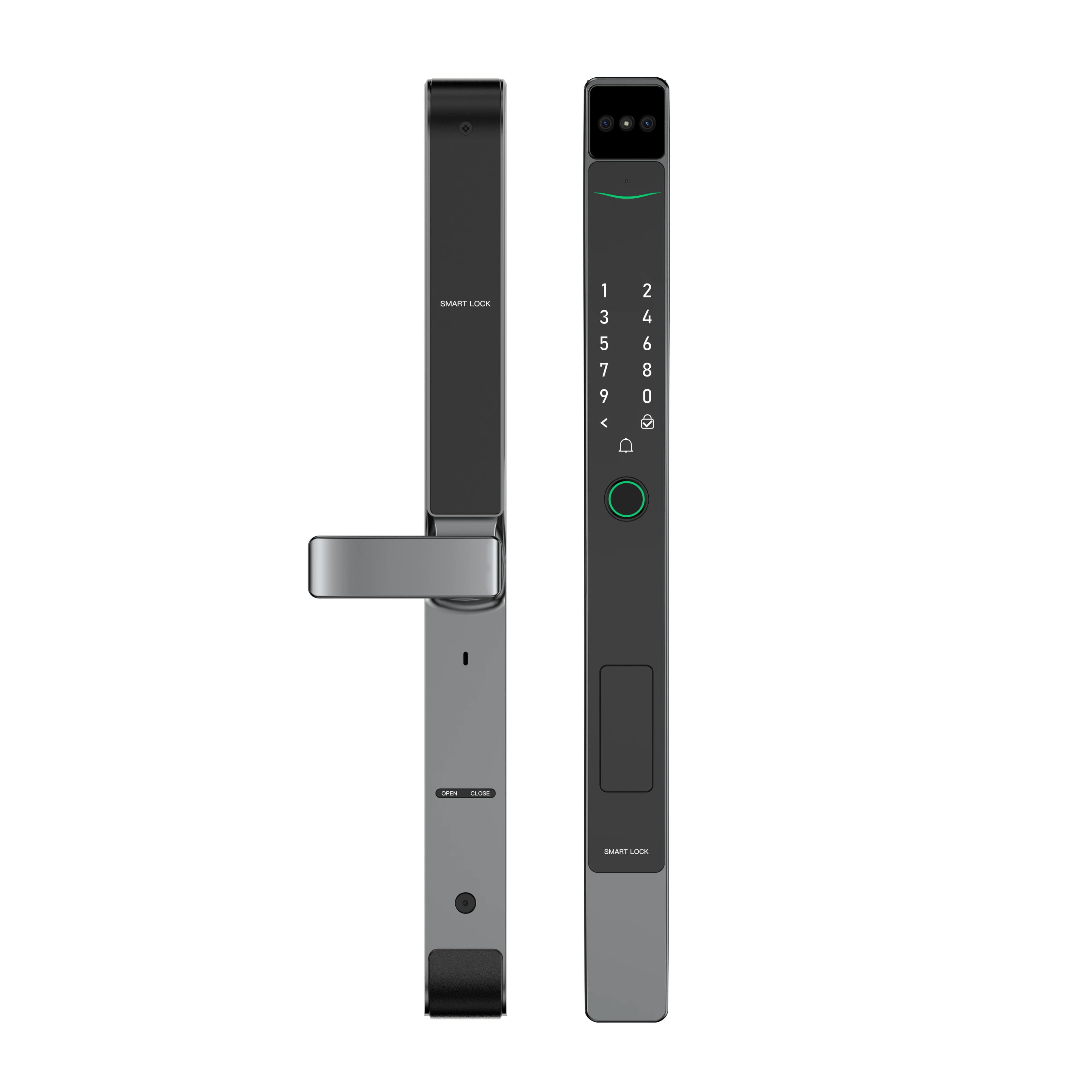 Tuya WiFi Elettronico Smart Door Lock 3D Face Palm Vein Password Chiave Impronta digitale Porta scorrevole in alluminio Impermeabile per esterni