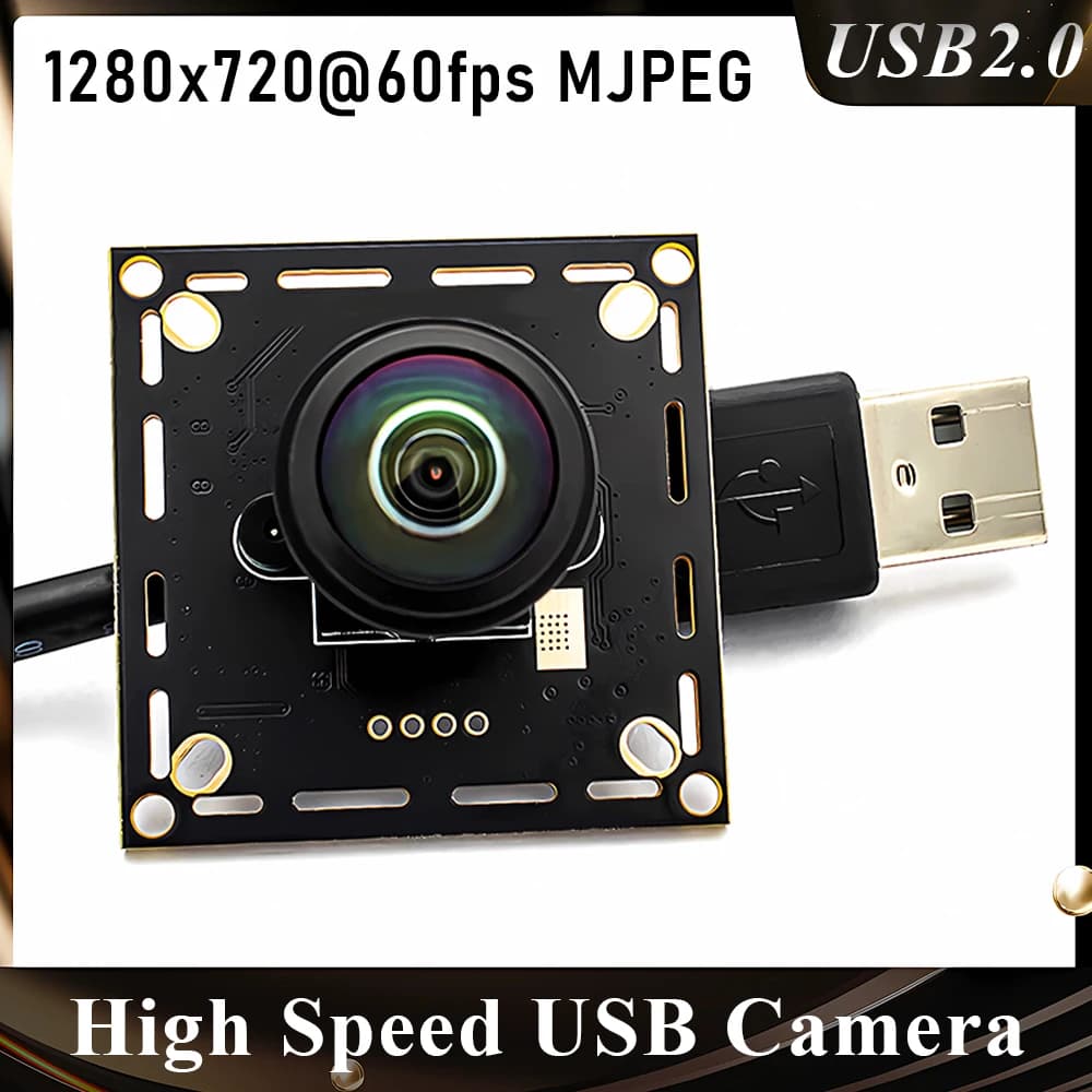 High Speed USB Camera Module 60FPS Industrial Webcam Board With No Distortion M12 Lens Plug Play for Machine Vision & Security