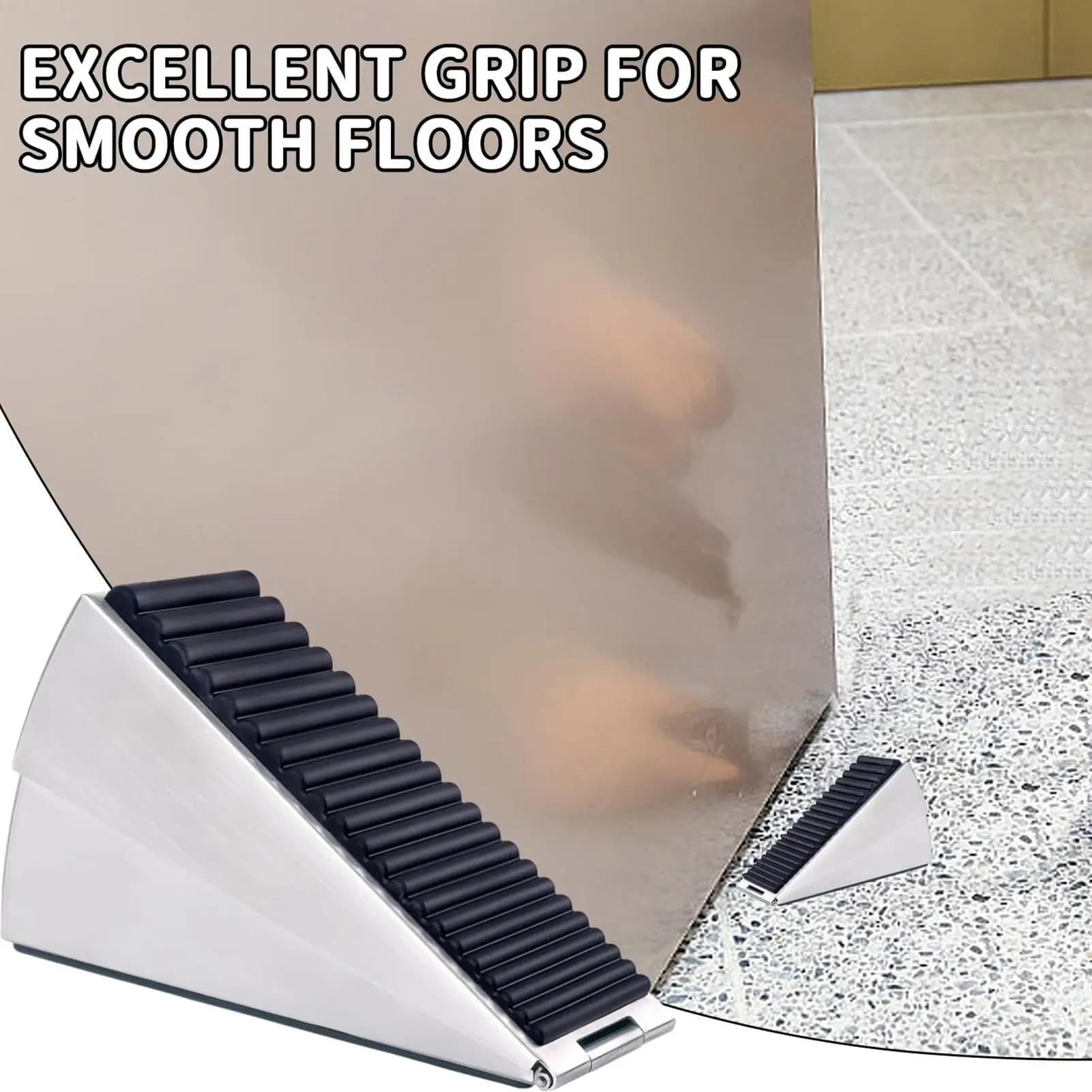 Adjustable Wedge Door Stopper, Multi-Height Door Stop for Carpets, Parquet, Tiles, Non-Slip Bottom Gap Filler for Home Use