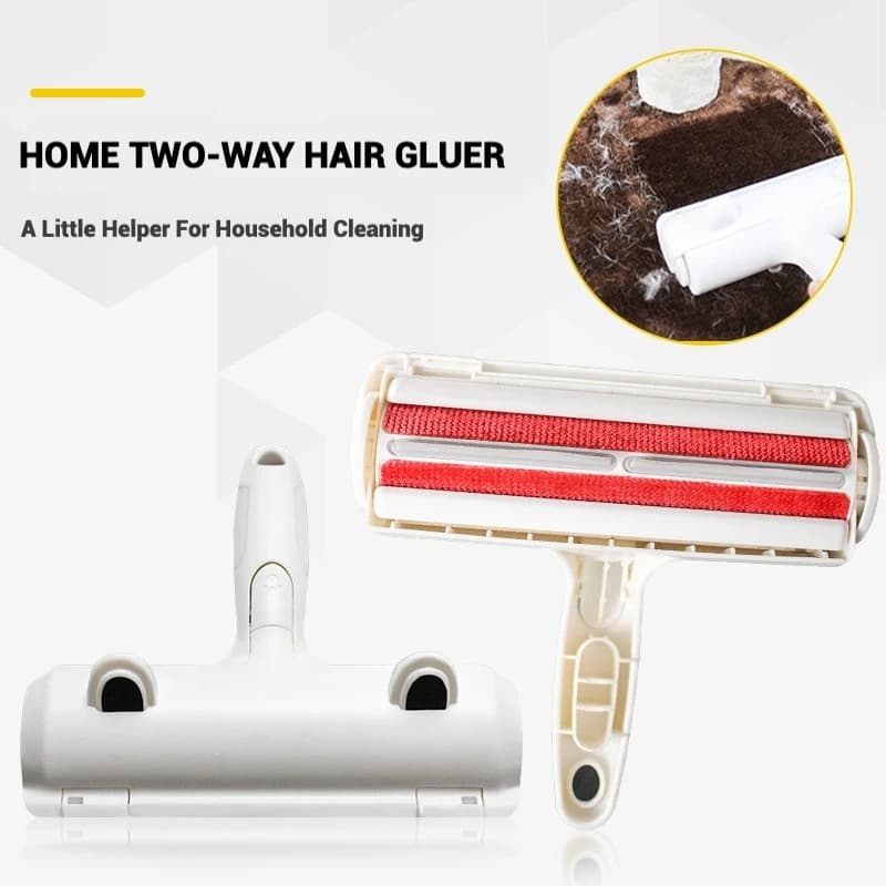 2-Way Pet Hair Roller Remover Lint Brush for Dog Cat Fur Cleaning Tool Convenient for Home Furniture Sofa Clothes Pet Supplies