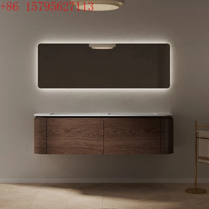 Mobile da bagno Combinazione specchio LED Tavolo lavabo Combinazione integrata di mobili lavabo a mano
