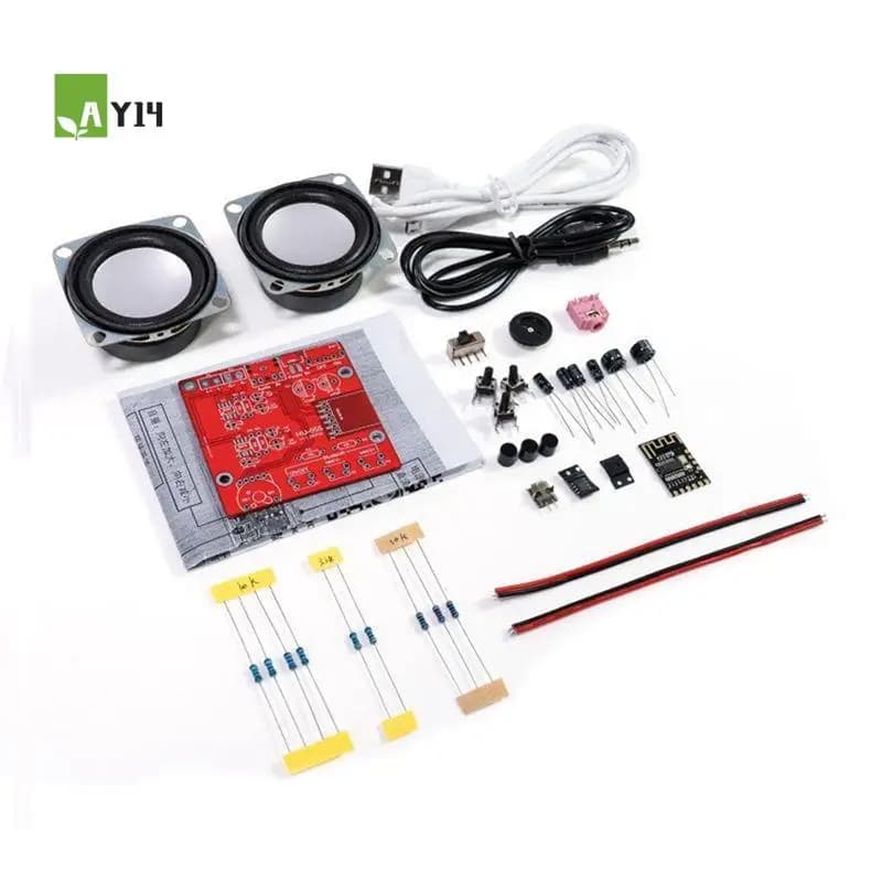 Kit Altoparlante Bluetooth Fai-da-Te AY14, Mini Amplificatore Stereo USB per Casa, Kit Elettronico per Pratica di Saldatura