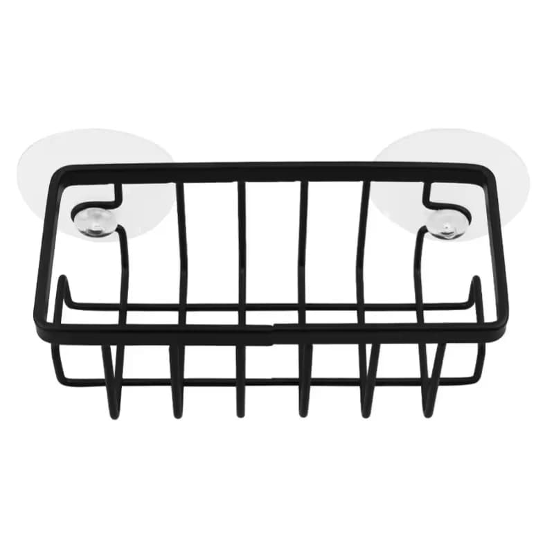 1PC Kitchen Sink Soap Sponge Holder with Hook Suction Cup Draining Caddy Organizer for Countertop