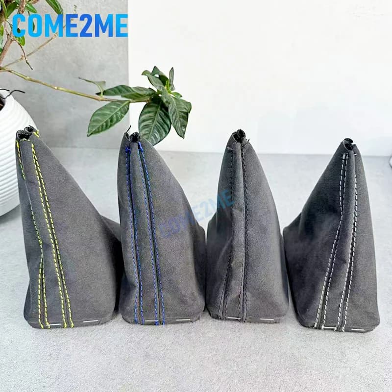 Adatto per Volkswagen Golf 7 7.5 MK7 LHD, copertura antipolvere in pelle scamosciata per leva del cambio, linea bianca, linea gialla, linea rossa