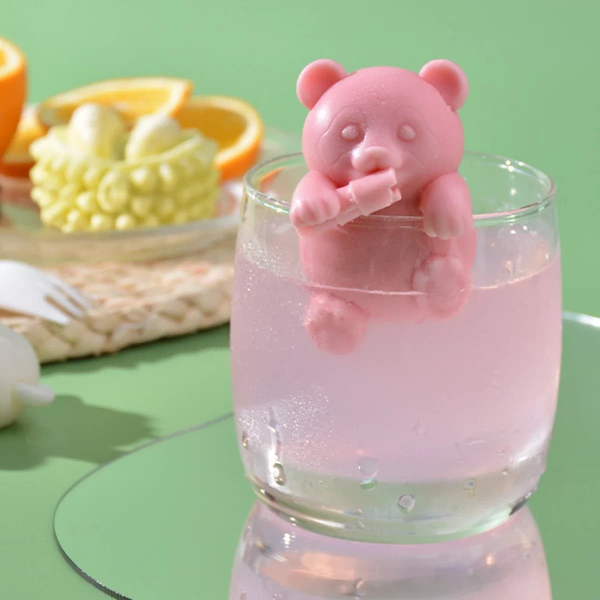 Frozen Panda Coffee Drink Ice Tray Little Bear stampo per cioccolato in Silicone 3D Animal Mousse Cake Candy Jelly Mold sapone Candle Mold
