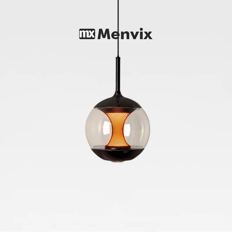 Glass pendant lamp Modern dining table Sunset lamp Afterglow Entrance Balcony Round table Bedroom Bedside Table Chandelier for sleeping
