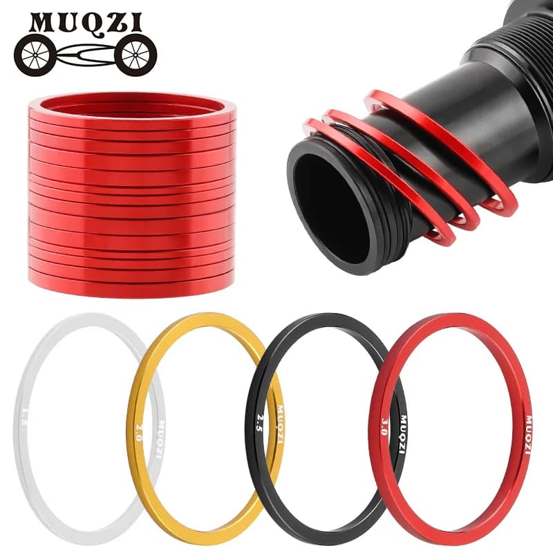MUQZI 5PCS Bottom Bracket Spacer 1.5/2/2.5/3mm Bike Bottom Bracket Adjust Shim Cassette Washer Gasket Cycling Accessories