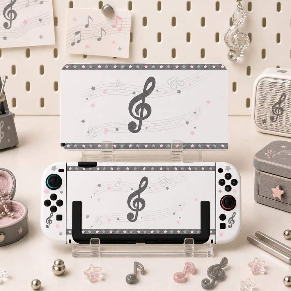 Ins Style Switch Split Dockable Protective Case Joy-Con Controllers Shell for Nintendo Switch 2/OLED/Lite/NS Consoles Girls Gift