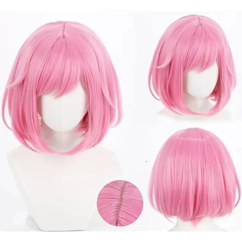 HAIRJOY Synthetic Hair Emu Otori in Wonderlands×Showtime Cosplay Wigs Pink Costumes Anime Wig Rose Net