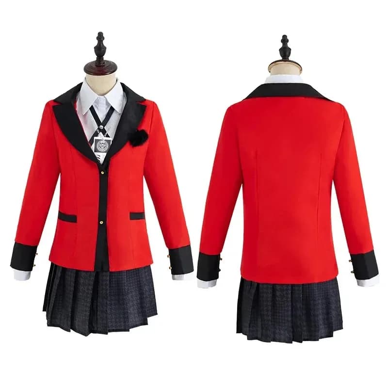 Anime Kakegurui Jabami Yumeko Costume Cosplay JK Gonna Uniforme Halloween Sayaka Giocatore d'azzardo compulsivo Ragazza della scuola Pieghettato Set completo