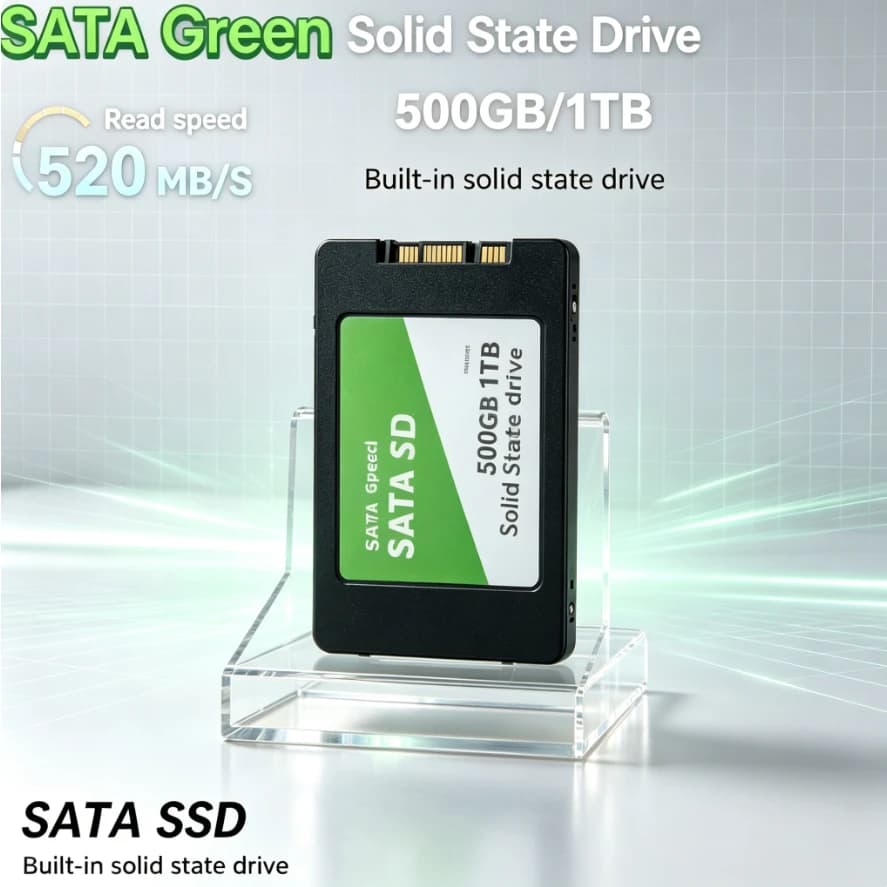 [Brand] Original SATA Green Portable External SSD High Efficiency Large Capacity Solid State Storage Disk For Notebook Devices