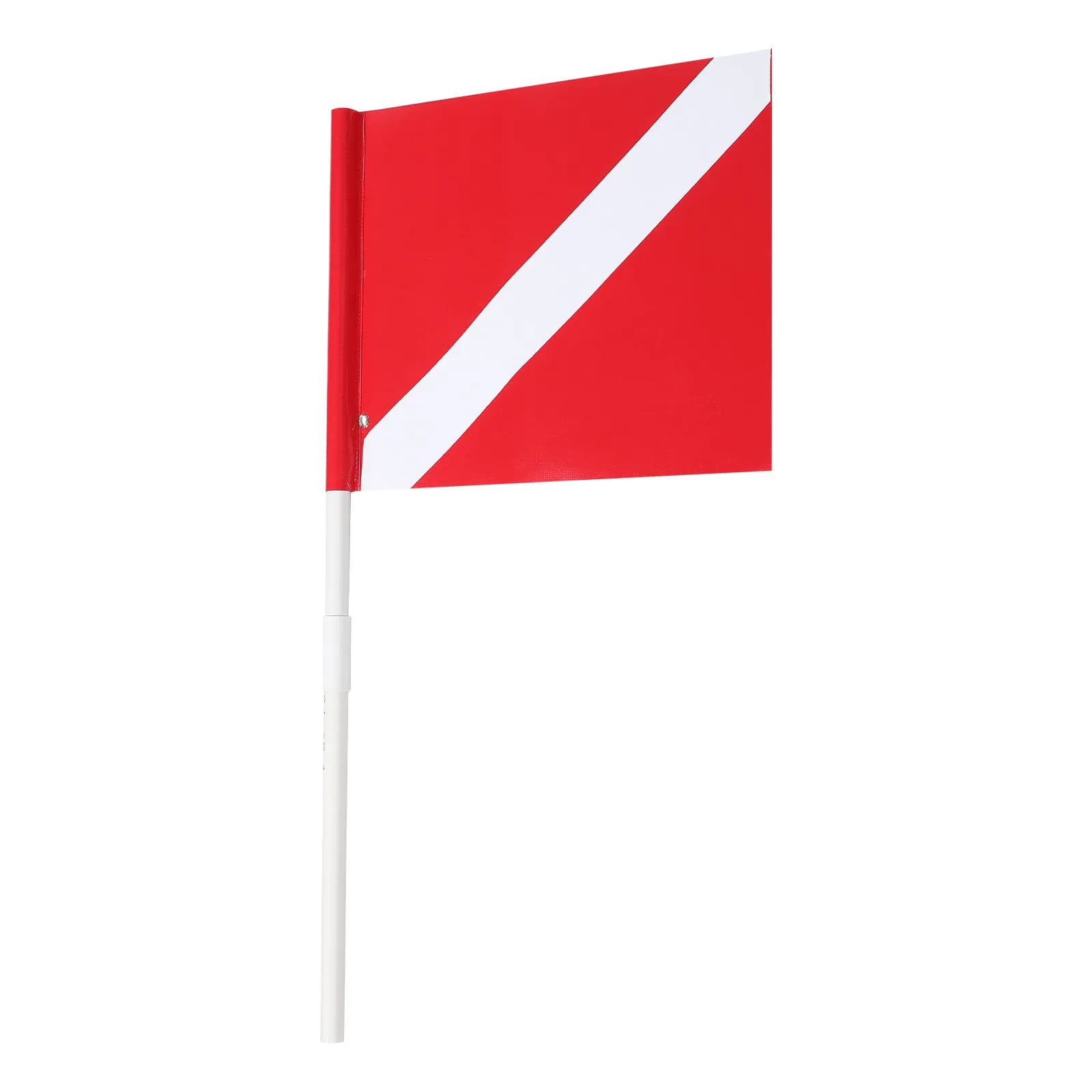 Bandiera Subacquea Galleggiante Rossa e Bianca 13x12, Boa di Segnalazione Nautica a Sgancio Rapido, Bandiera di Sicurezza per Snorkeling, Barca e Paddleboard