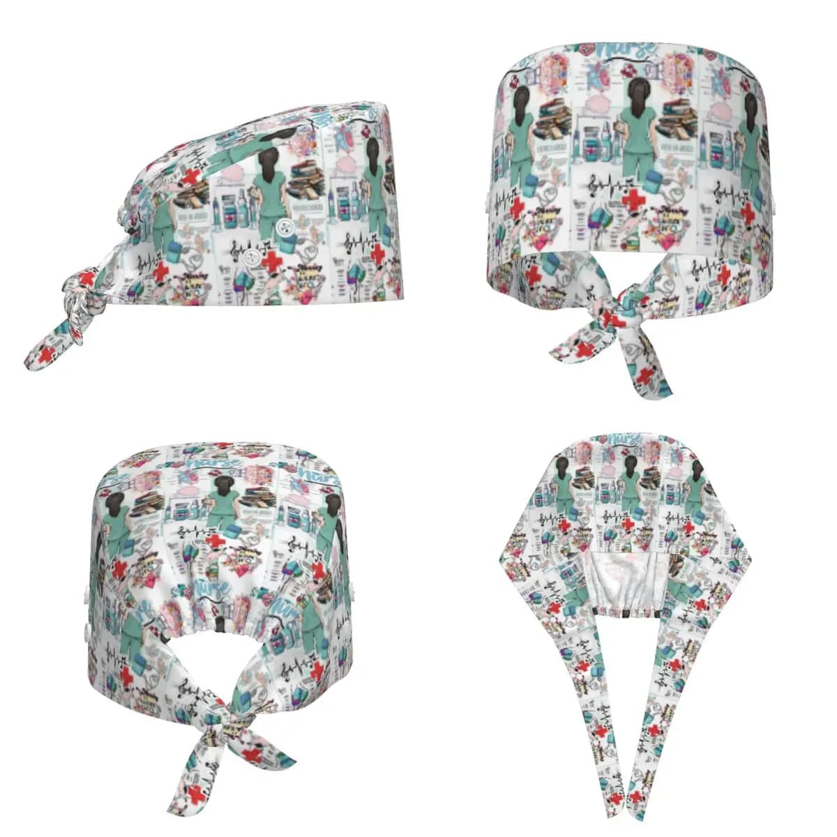 Enfermera En Apuros Doctor Nurse Scrub Hat Doctor Working Surgical Cap Men Women Adjustable Nursing Caps for Dentist