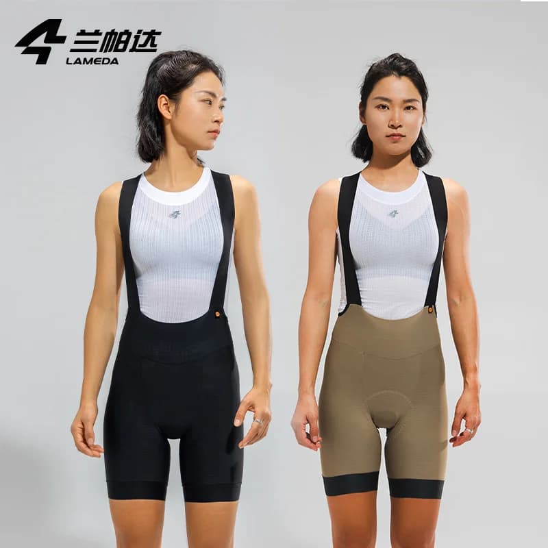Lameda Pantaloncini da ciclismo da donna con doppio cuscino del sedile a freccia Abbigliamento da ciclismo ad asciugatura rapida per assorbimento del sudore per donna