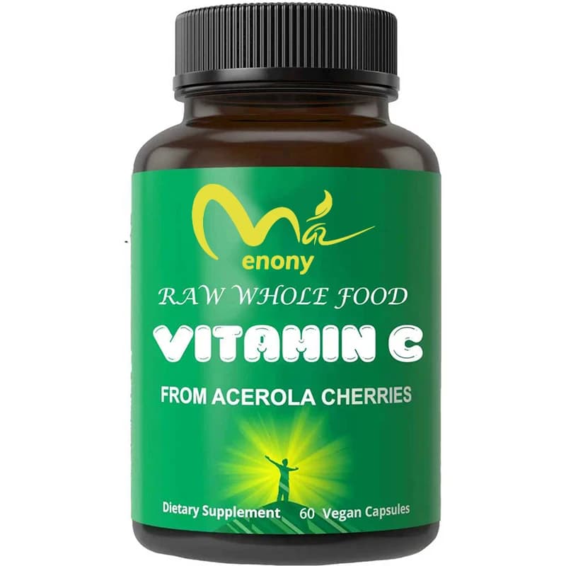 Vitamina C naturale di ciliegia 500mg, massimizza l'assorbimento dei integratori a base vegetale. 60 capsule