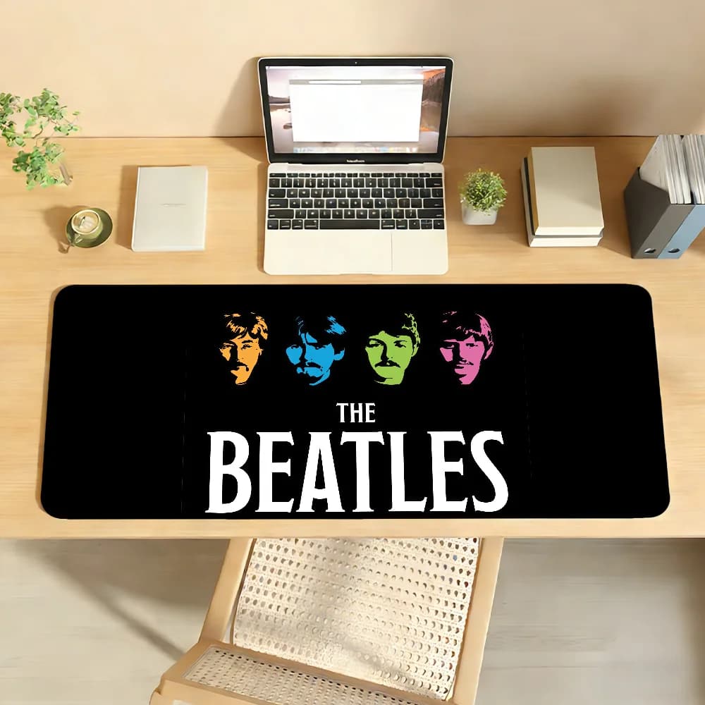 Tappetino per mouse B-BeatlesES, tappetino da scrivania con bordo bloccabile antiscivolo, accessori per PC e laptop, tastiera da ufficio in gomma, decorazione per giocatori