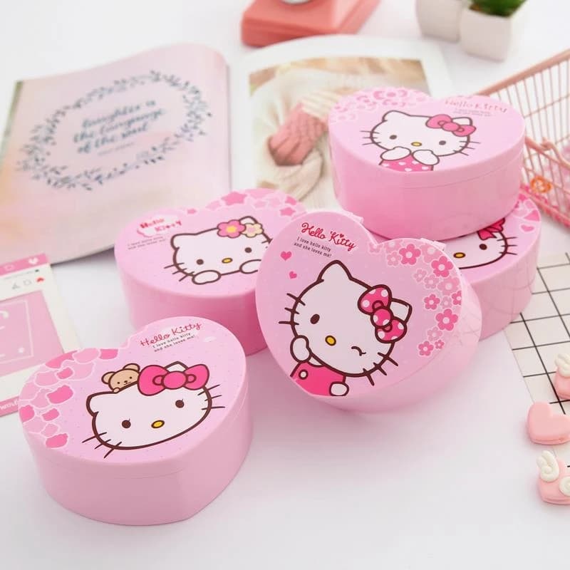 Hello Kitty Cartoon Portable Storage Box Cute Earring and Jewelry Box—Multifunctional, Multi-Tiered, Minimalist Box