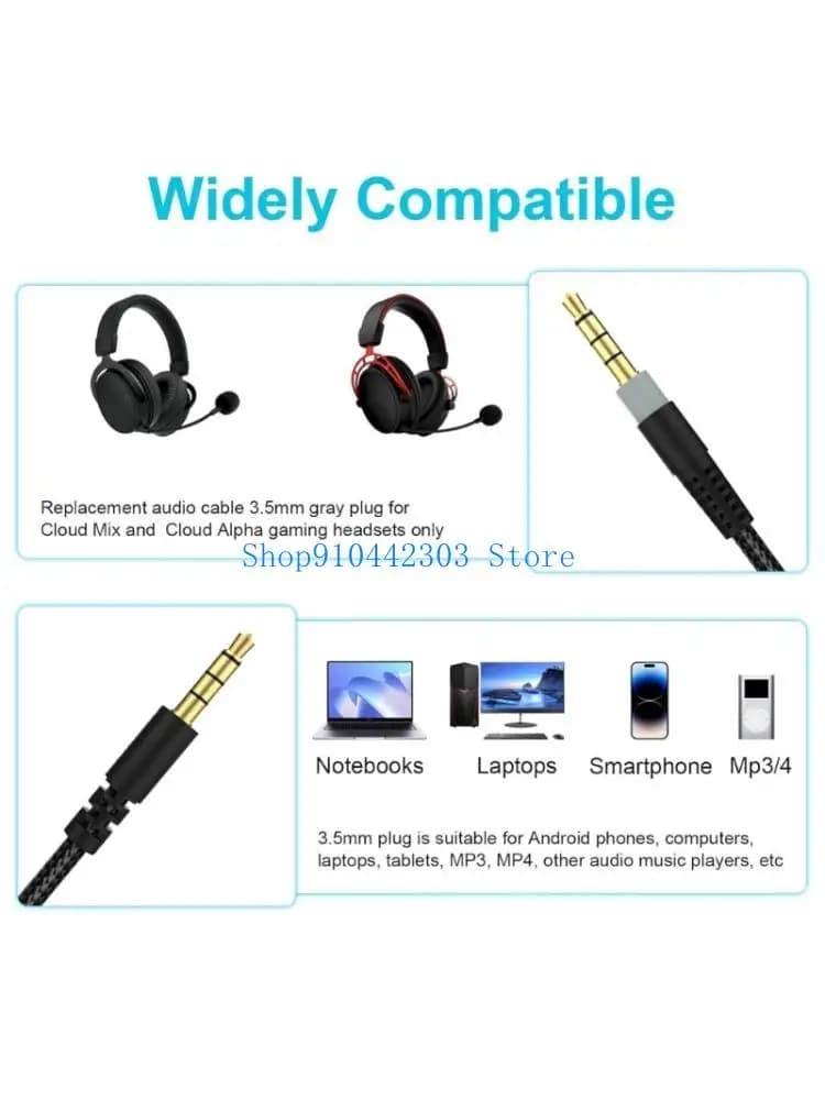 Cavo sostitutivo intrecciato L4MD per cuffie CloudAlpha Controllo volumi in