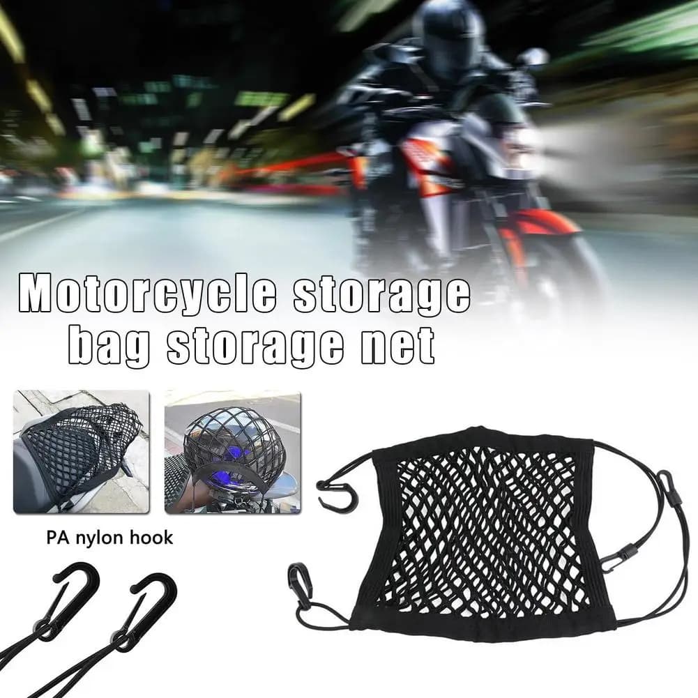 Motorcycle helmet trunk bag Luggage bag with hook for mesh bag Fuel tank bag for bike scooters Durable luggage accessory