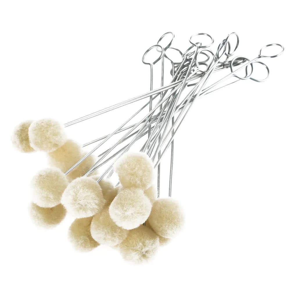 30Pcs Wool Ball Brush Dye Tool for Smooth Even Stain Application on Shoes Edging Dies Conditioner DIY Handmade