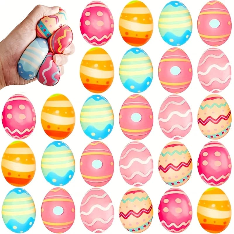 1 Pezzo Giocattolo Antistress Pasquale, Pallina Antistress a Forma di Uovo di Pasqua per Bambini e Adulti, Decorazione per Cesto Pasquale, Regalo per Feste per Ragazzi e Ragazze