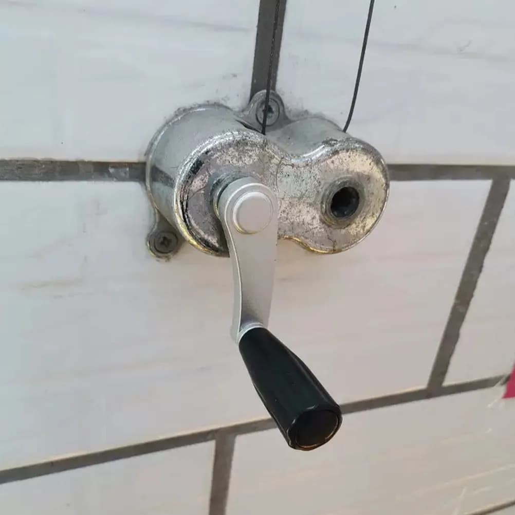 Maniglia per stendibiancheria da balcone, manovella in metallo, ricambio per stendibiancheria manuale, accessori per stendibiancheria portatile