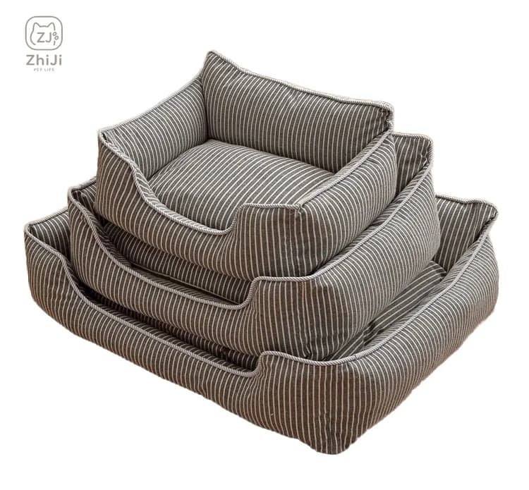 Luxury imitation linen dog sofa bed modern solid color pattern seat cushion furniture washable