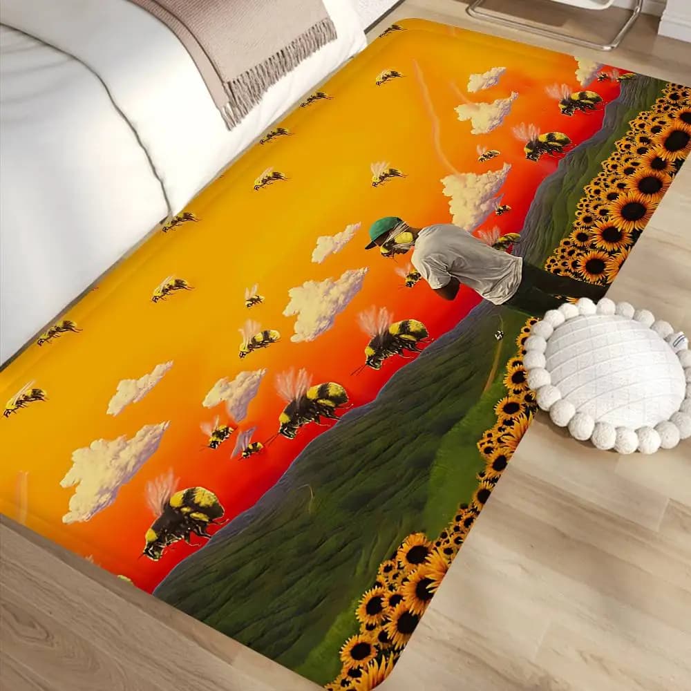 Tyler The Creator Flower Boy Room Mats Cheaper Anti-slip Modern Living Room Balcony Printed Welcome Rug