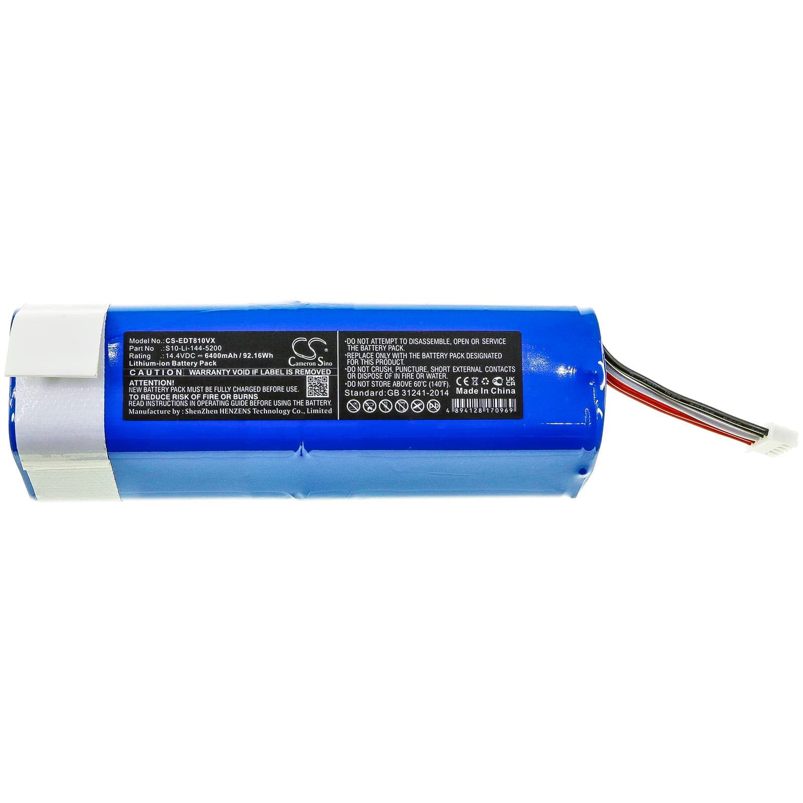 Batteria per aspirapolvere agli ioni di litio per Ecovacs Yeedi, 14,4 V, 6400 mAh, aspirapolvere robot Vac, T8AIVI, N5, DJ65, DX33, DX53, DX55, T8 AIVI, O950, T10, N7, T5
