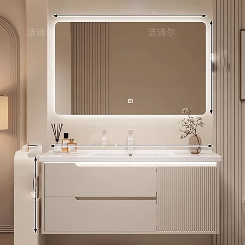 Armadietto portaoggetti bianco Organizzatore Scaffali Display Divisori per WC Cassetti Armadietto da bagno in carta Mobili per la casa Gabinete di lusso