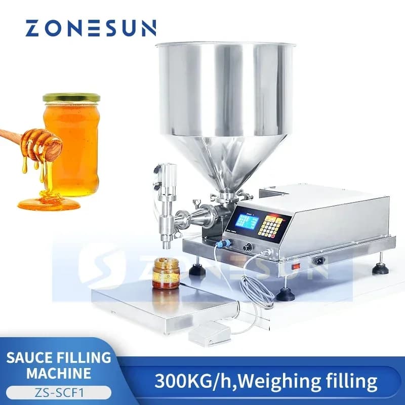 ZONESUN ZS-SCF1 Riempitrice per bottiglie di pasta spessa per pasta al burro di arachidi