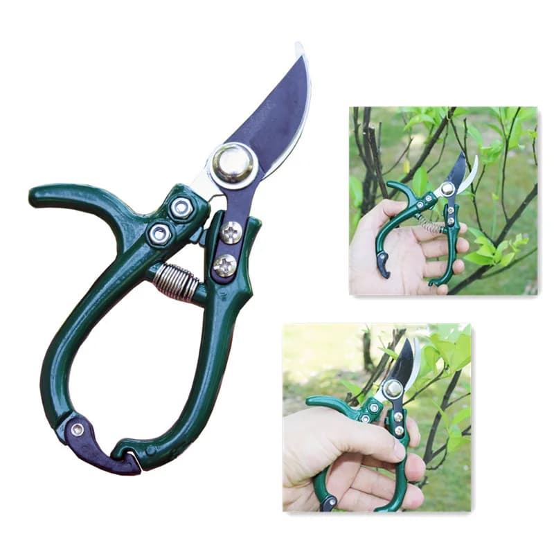 Manual multifunctional garden scissors with safety buckle T-shirt for spring gardening plants in stainless steel for branches pruning