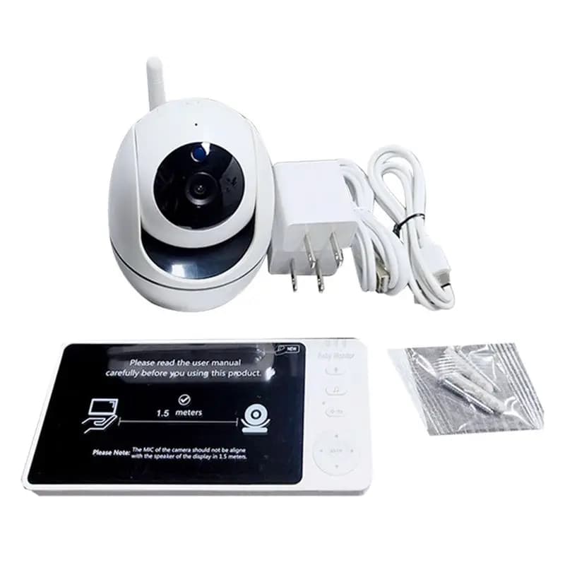AT21-Video Baby Monitor 2.4G 355° Surveillance Cameras With Temperature Display Screen Smart Home