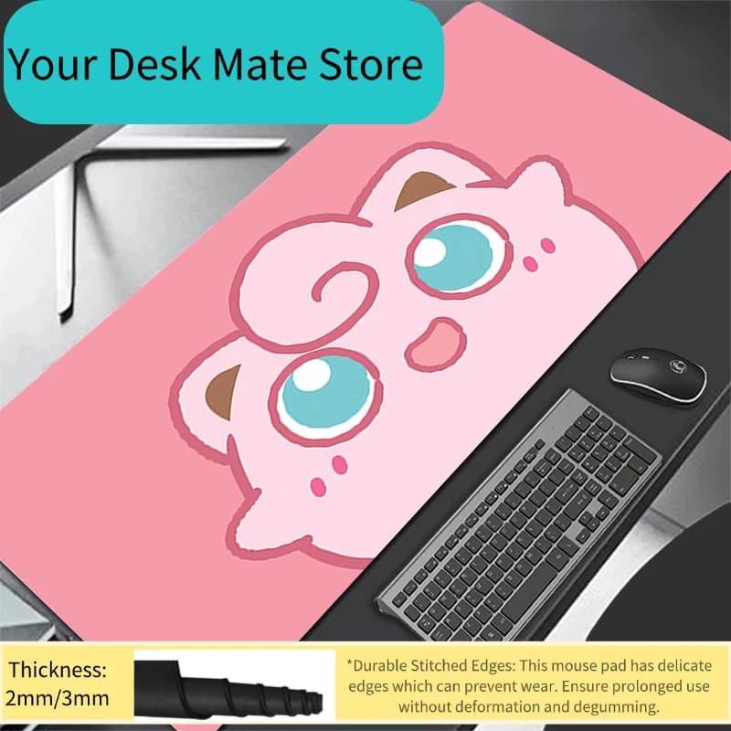 Tappetini per mouse Accessori da gioco PC Gamer XXL Tappetino da scrivania per computer Anime Tappetini per tastiera Varmilo per laptop P-pokemons Jigglypuff Mousepad
