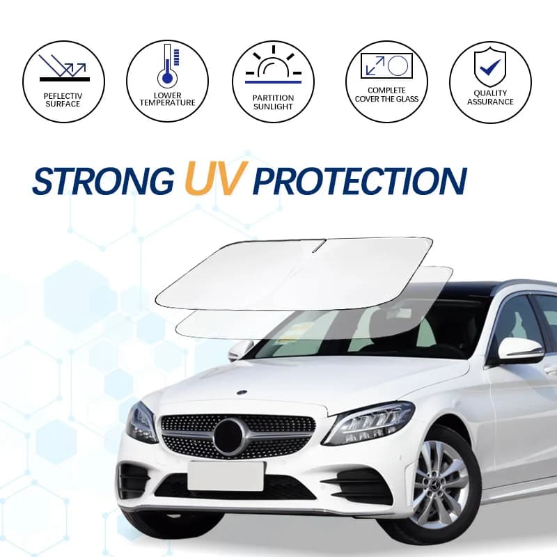 Parabrezza Parasole Per Mercedes Benz Classe C W205 Parasole Visiera Protezione Pieghevole Blocchi Raggi UV Mantenere Il Dispositivo di Raffreddamento Dell'auto