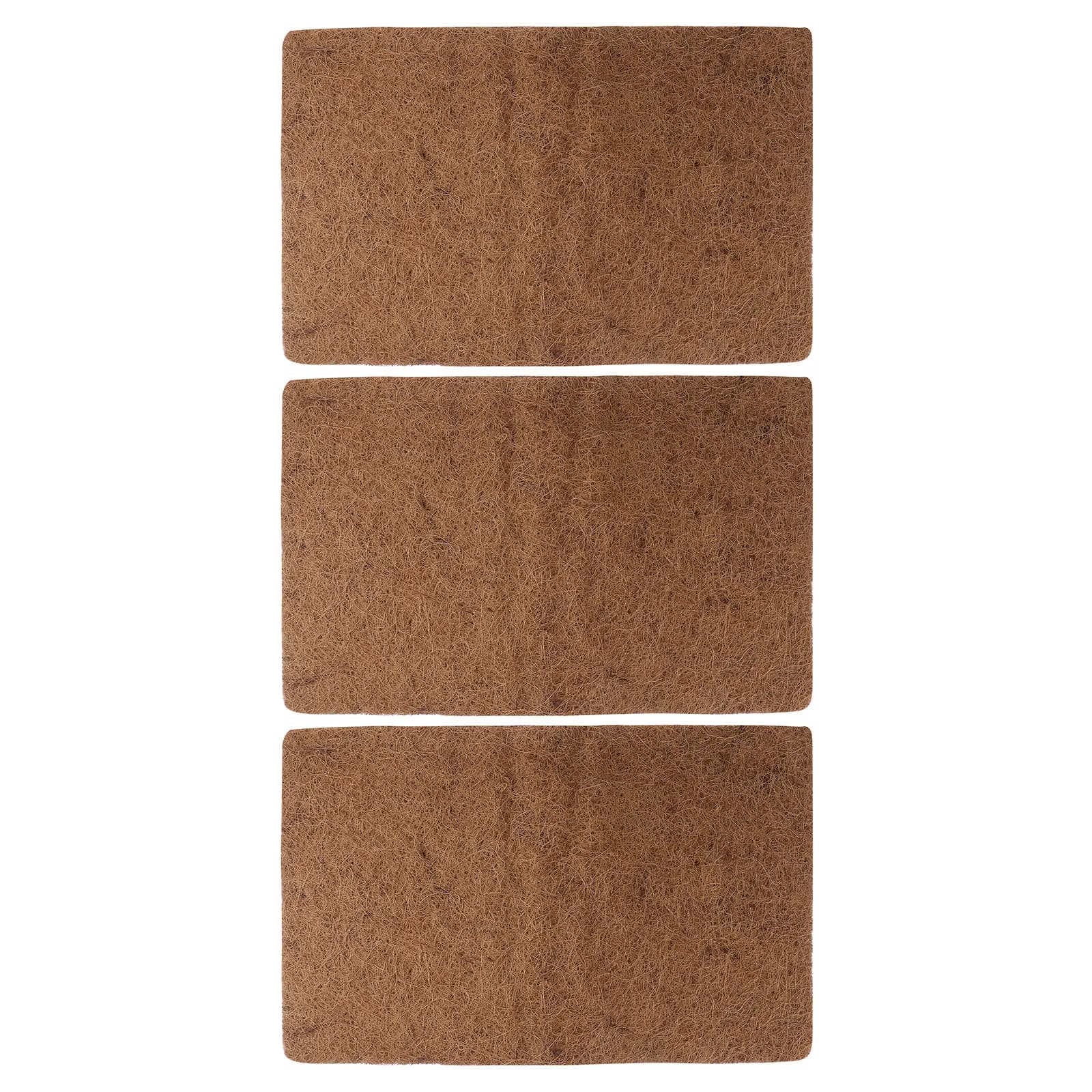 3Pcs Reptile Bedding Mat Natural Coconut Fiber Breathable Liner Strong Filter Antiparasite Reptile Supplies 50x30cm