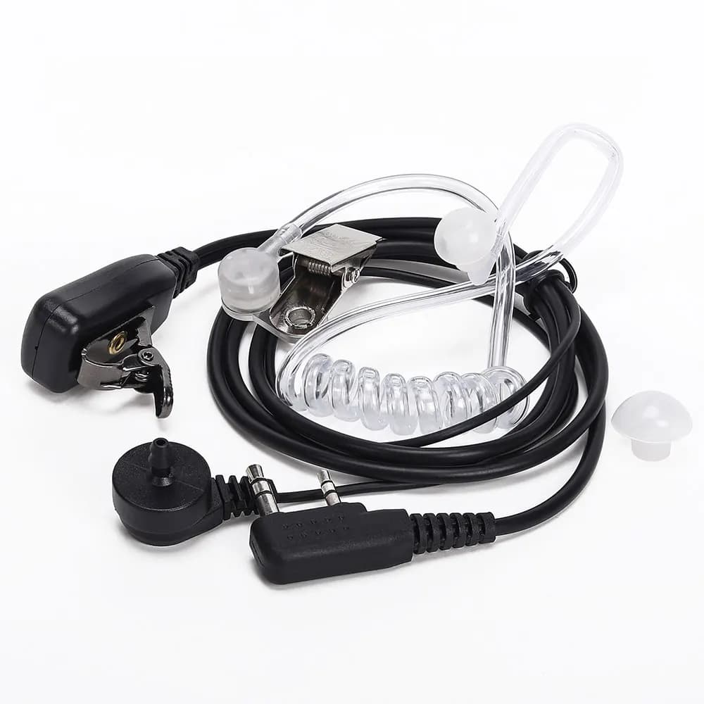 Walkie Talkie Auricolare con MIC 2 Pin Tubo Acustico Auricolare Radio Bidirezionale per Baofeng UV 5R Quansheng UV K1 K58