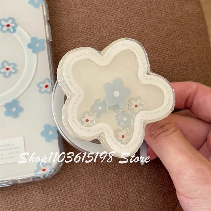 Korean Cute Flower Shake Magnetic Holder Phone Griptok Grip Tok Phone Stand Support For iPhone For Magsafe Accessories Smart Tok