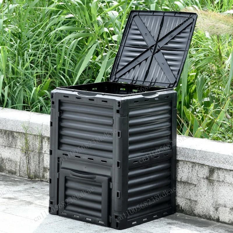 Yard Compost Bin, Standing Fermentation Box for Making Organic Nutrient Soi