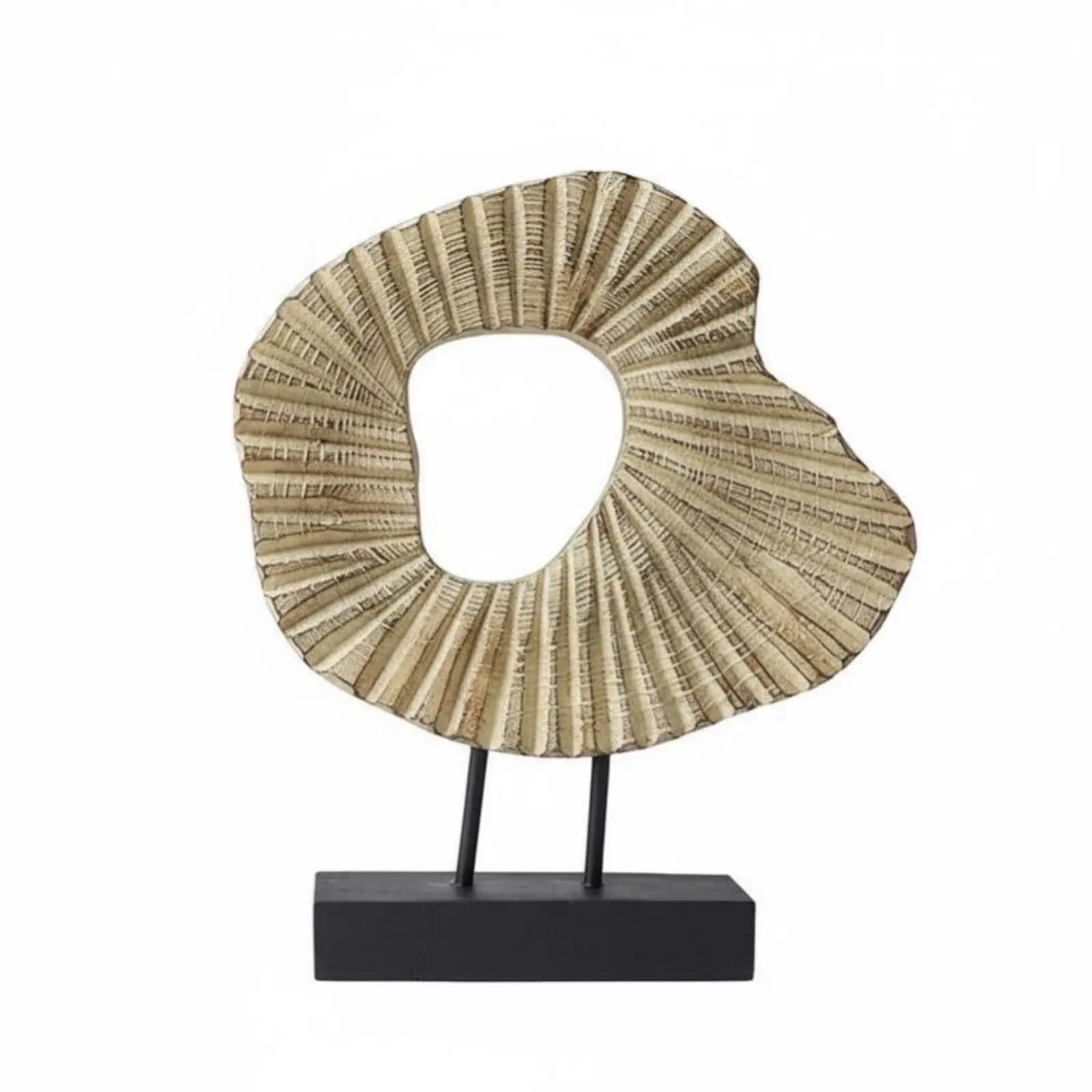 Pezzo Decorativo con Anelli Intrecciati, Design Wabi-Sabi, Figurina a Forma di Anello, Design Moderno, Centrotavola Visivamente Accattivante