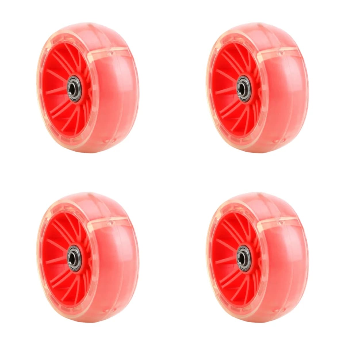4PCS Ruota Flash per bicicletta per bambini 11x4cm Ruota da allenamento per bambini Stabilizzatore per bici Accessori di ricambio per ruota ausiliaria
