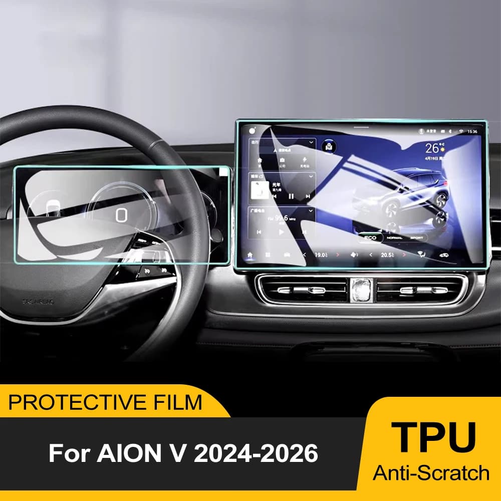 Pellicola Protettiva TPU Pretagliata per Schermo Auto AION V 2024-2026, Protezione Antigraffio per Console GPS e Schermo LCD