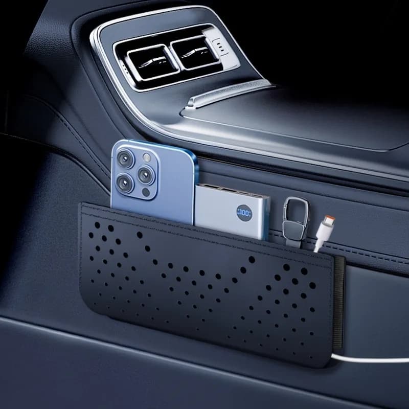 1 pz Borsa portaoggetti universale per auto, multiuso, per cellulare, da appendere, tipo adesivo