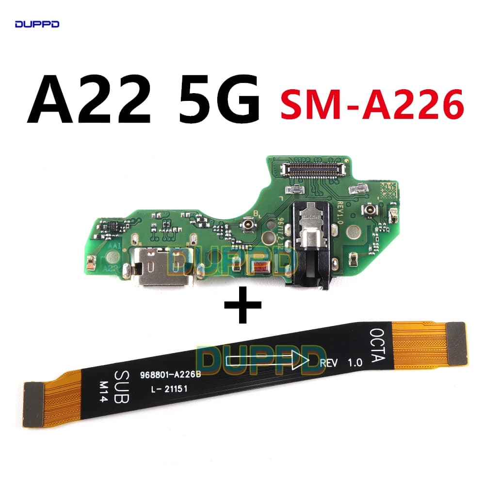 Scheda caricabatterie USB a ricarica rapida per Samsung Galaxy A22 5G A226 A226B Cavo flessibile della scheda madre principale