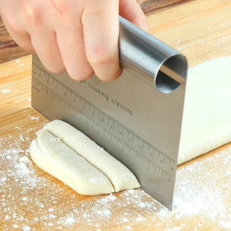 Spatole per pasticceria in acciaio inossidabile con scala Raschietto per pasta per pizza Strumenti per la decorazione di torte fondente Accessori da cucina per cottura