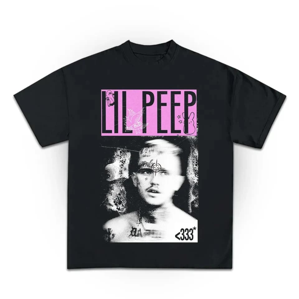 Lil Peep American Rapper Unisex T-shirt Music Fan Hip Hop Clothing2026 Summer Men's Women's Sportswear Y2k Style Oversized