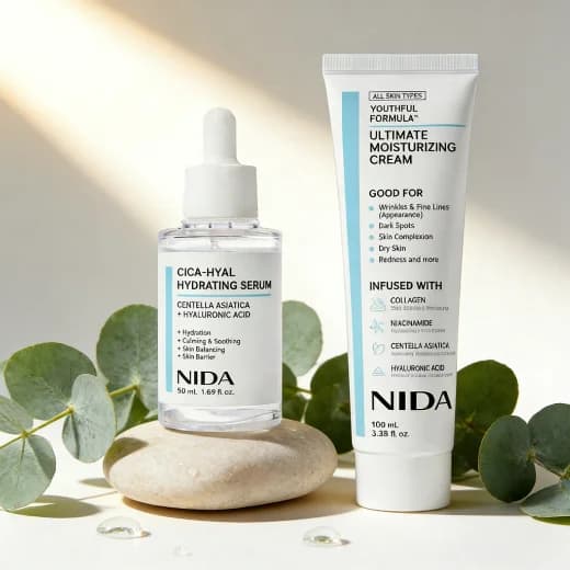 NIDA Hydrating Cream with Natural Plant Extracts, Long Life, Repair and Moisturize the Skin, Improve the Subtle, Hydrate and Satin Skin
